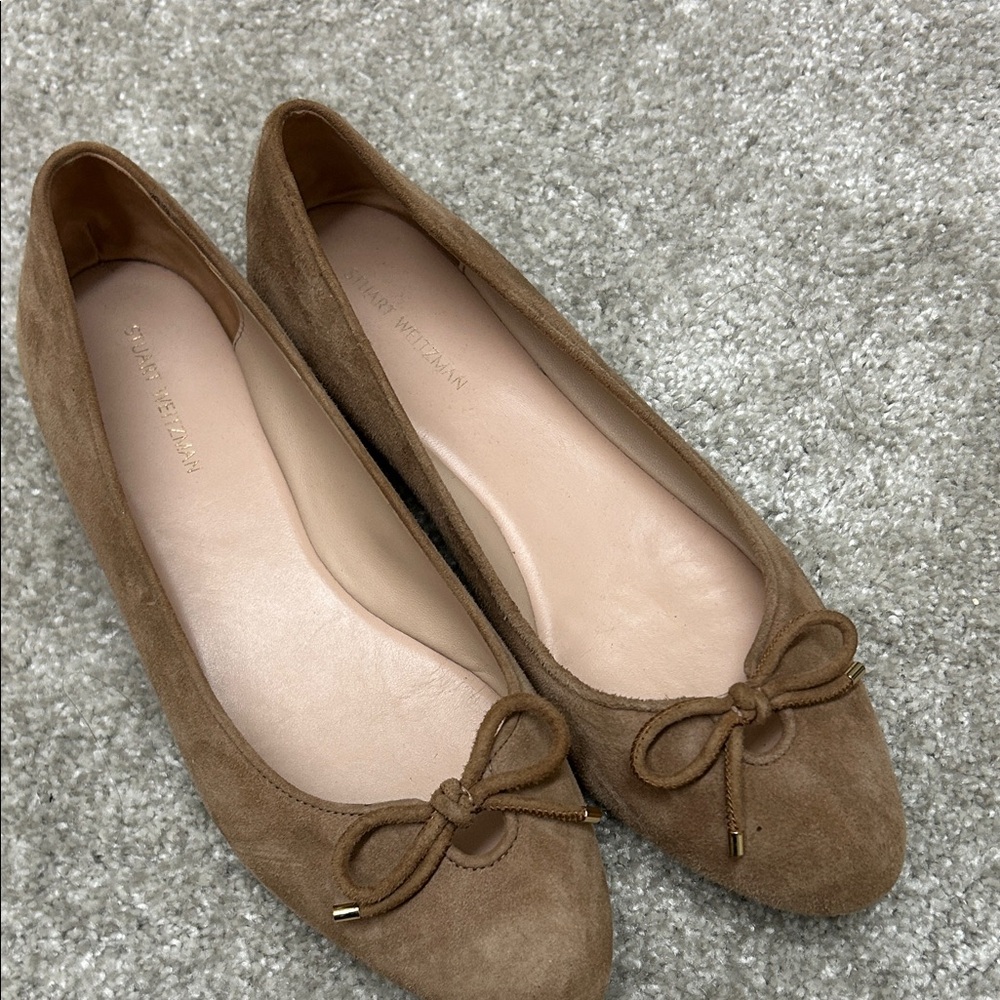 Stuart Weitzman Brown Suede Loafers